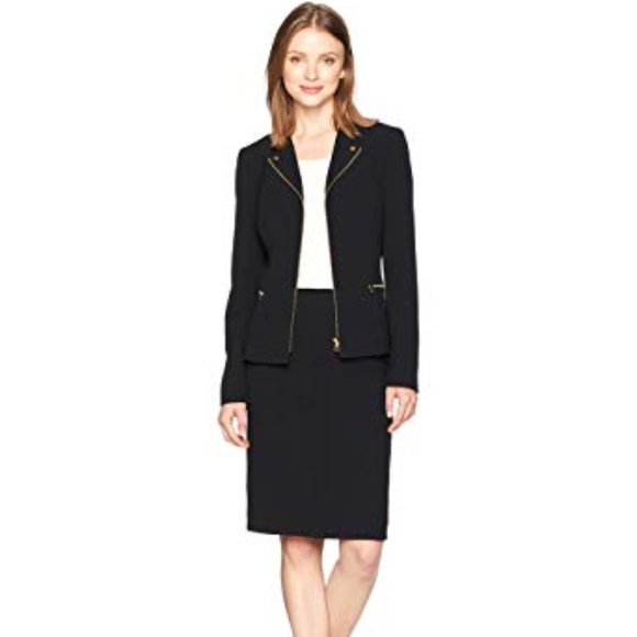 Tahari Dresses & Skirts - NWT Tahari Black Crepe 2-Piece Skirt Suit